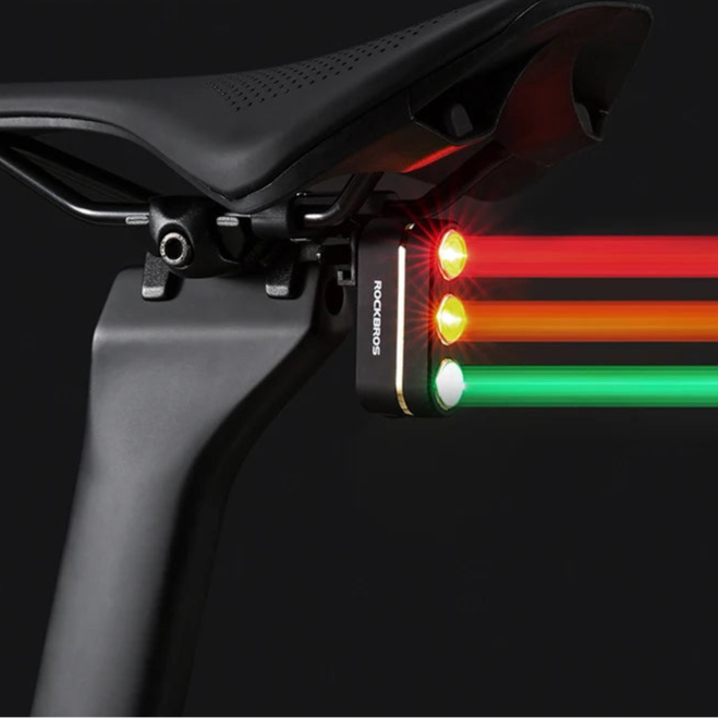 Brake-Sensing Bike Tail Light with Auto Start & USB-C Charge