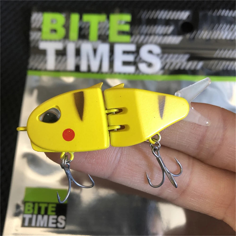 Slow Sinking Swimbait Jointed Bait with 3D Eyes & PVC Material for Predator Fishing