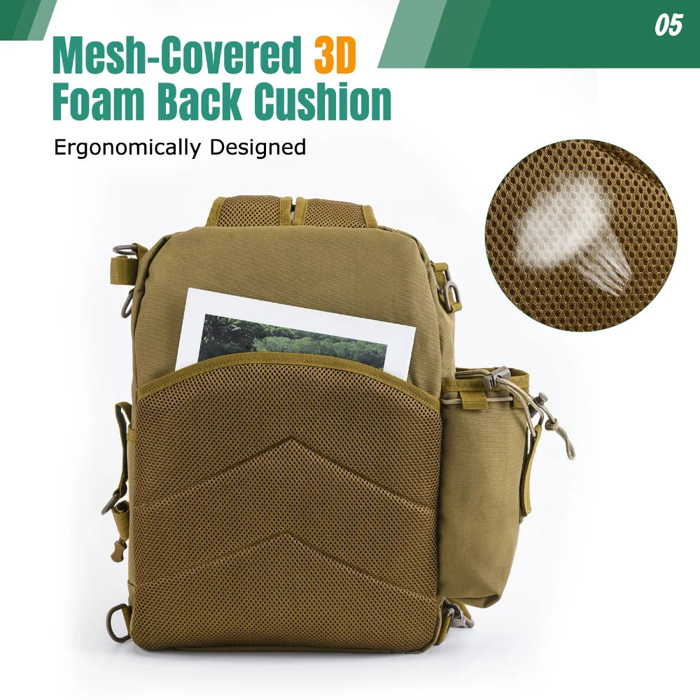 Multifunctional Waterproof Backpack – Large Capacity Tackle Bag For Fishing & Camping