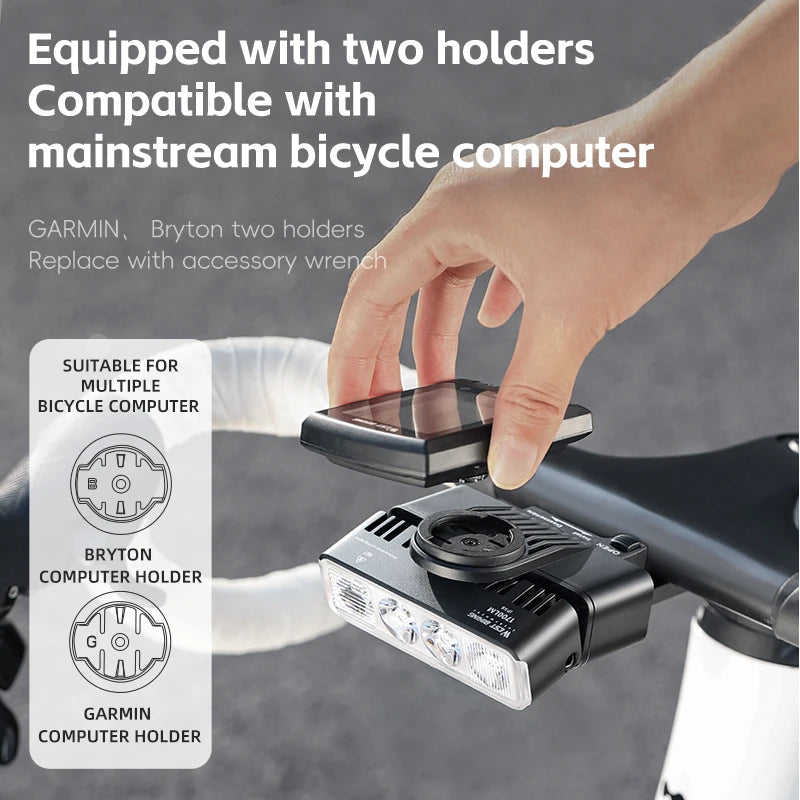 4-in-1 Bike Headlight with 1700LM, Power Bank & Camera Mount