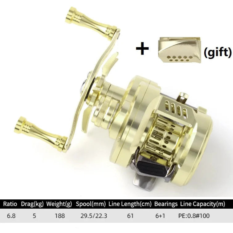DK100/150 Baitcasting Reel – 12+1BB, Magnetic Brake, 7kg Drag