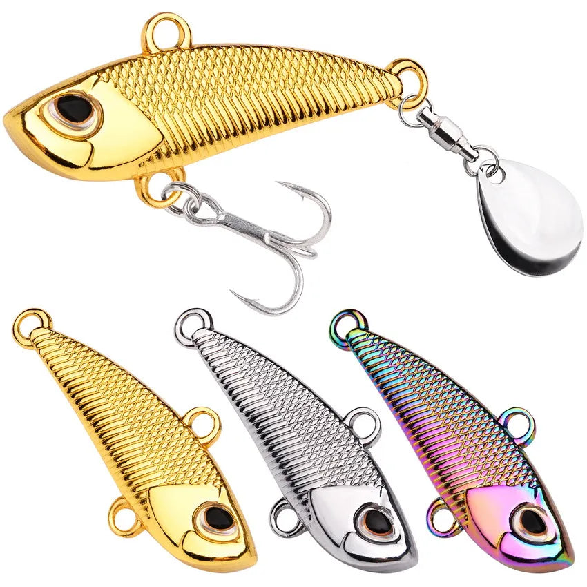 Fishing Lure – Rotating Tail Metal Vib Casting Shore Jig Bait for Freshwater