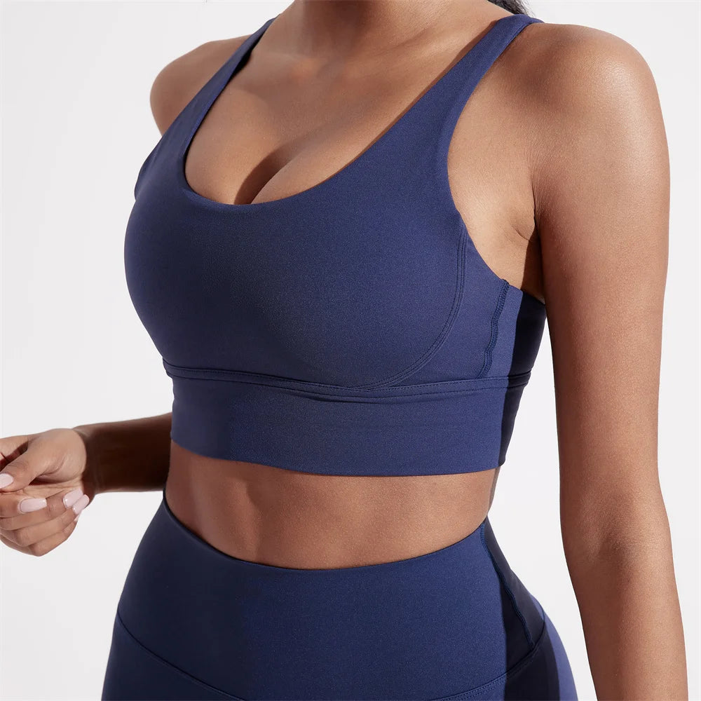 Women's Cross Back Fitness Bra – High Strength Sports Top For Yoga & Gym