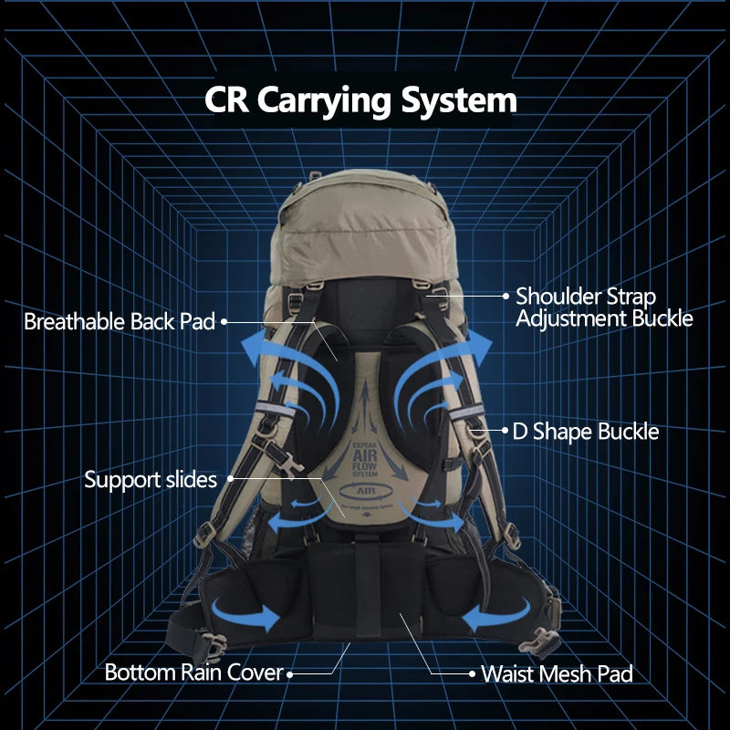NATUREHIKE 70L Backpack – Professional Outdoor Hiking and Mountaineering Travel Bag