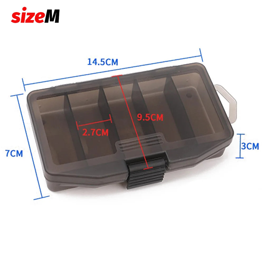 5-Compartment Fishing Tackle Box for Hooks, Bait & Small Gear
