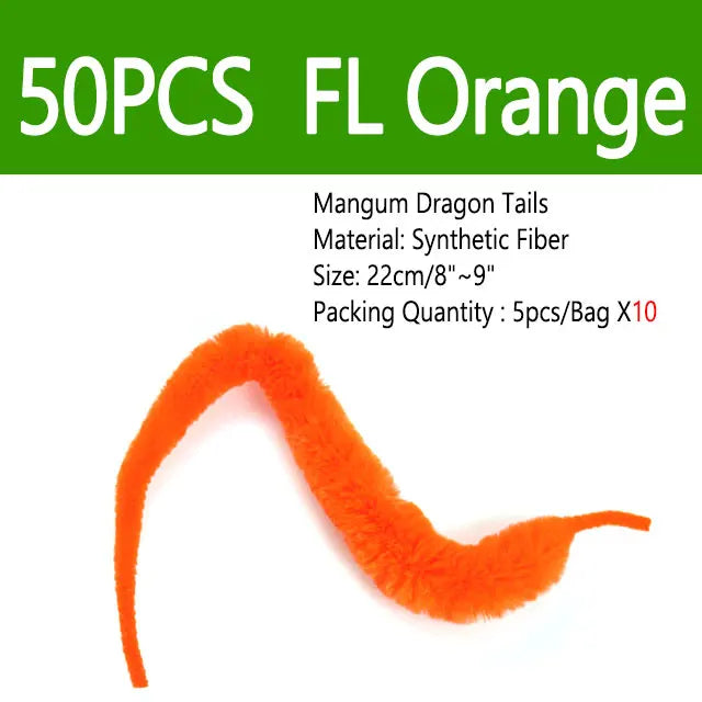 Mangum Dragon Tails 22cm – 50PCS Wiggle Fly Tying Tails