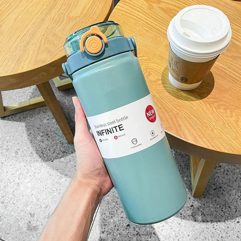 1L/1.2L Insulated Thermo Flask with Straw – Hot & Cold Use
