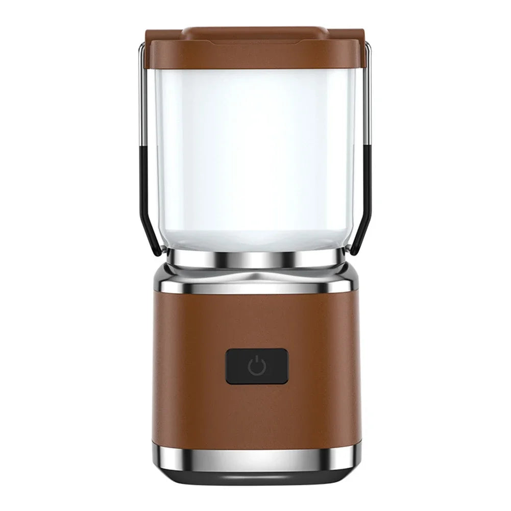 Retro Rechargeable Camping Lantern with Multi-Mode LED Lighting