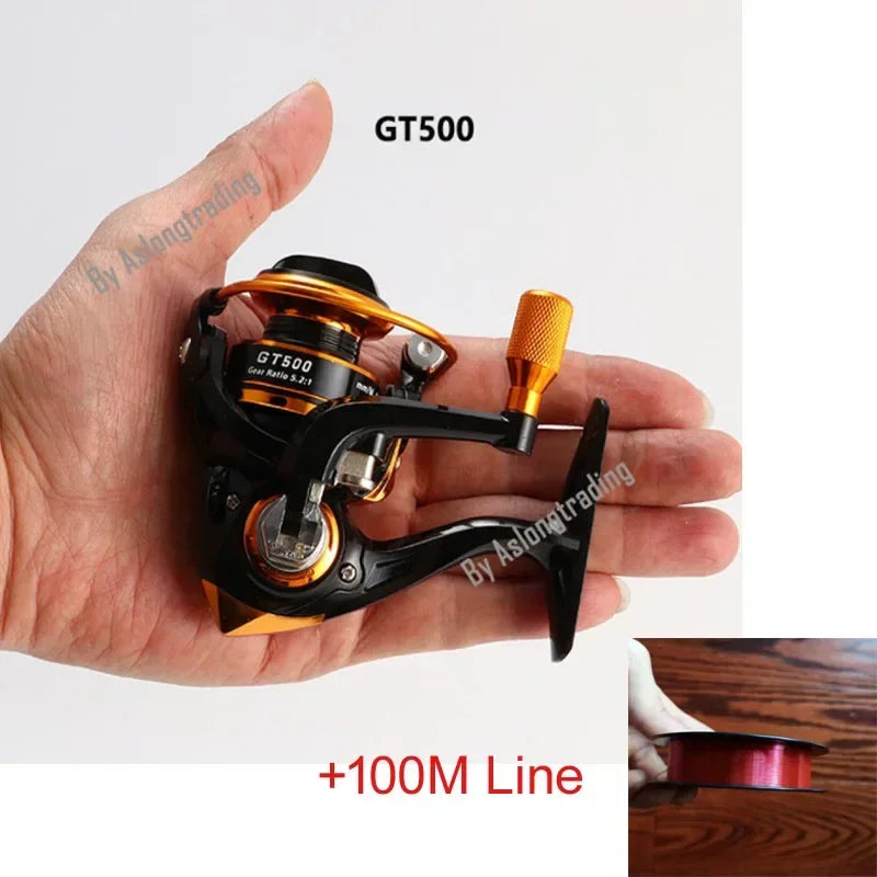 Mini Spinning Reel with Metal Spool – 160g, 5.2:1 Gear Ratio
