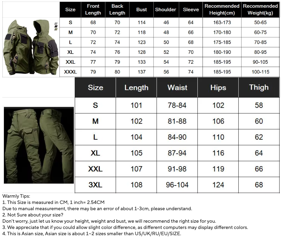 Winter Waterproof Tactical Suit - Windproof Hooded Jacket & Fleece Pants for Outdoor Hiking & Fishing