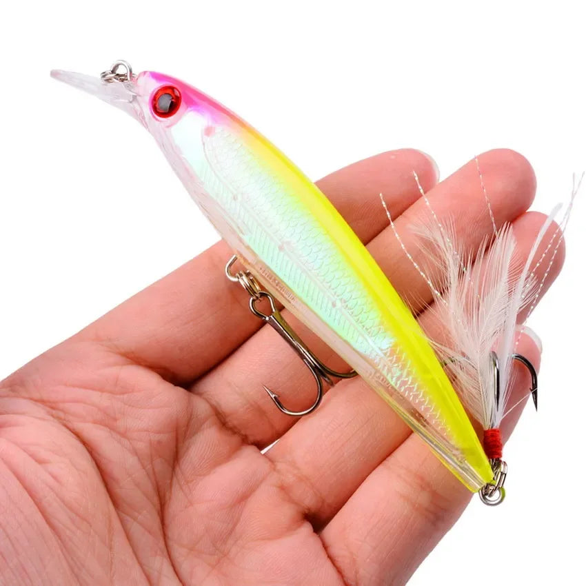 Laser Minnow Fishing Lure – 11CM 13G Hard Bait Crankbait for Freshwater & Saltwater