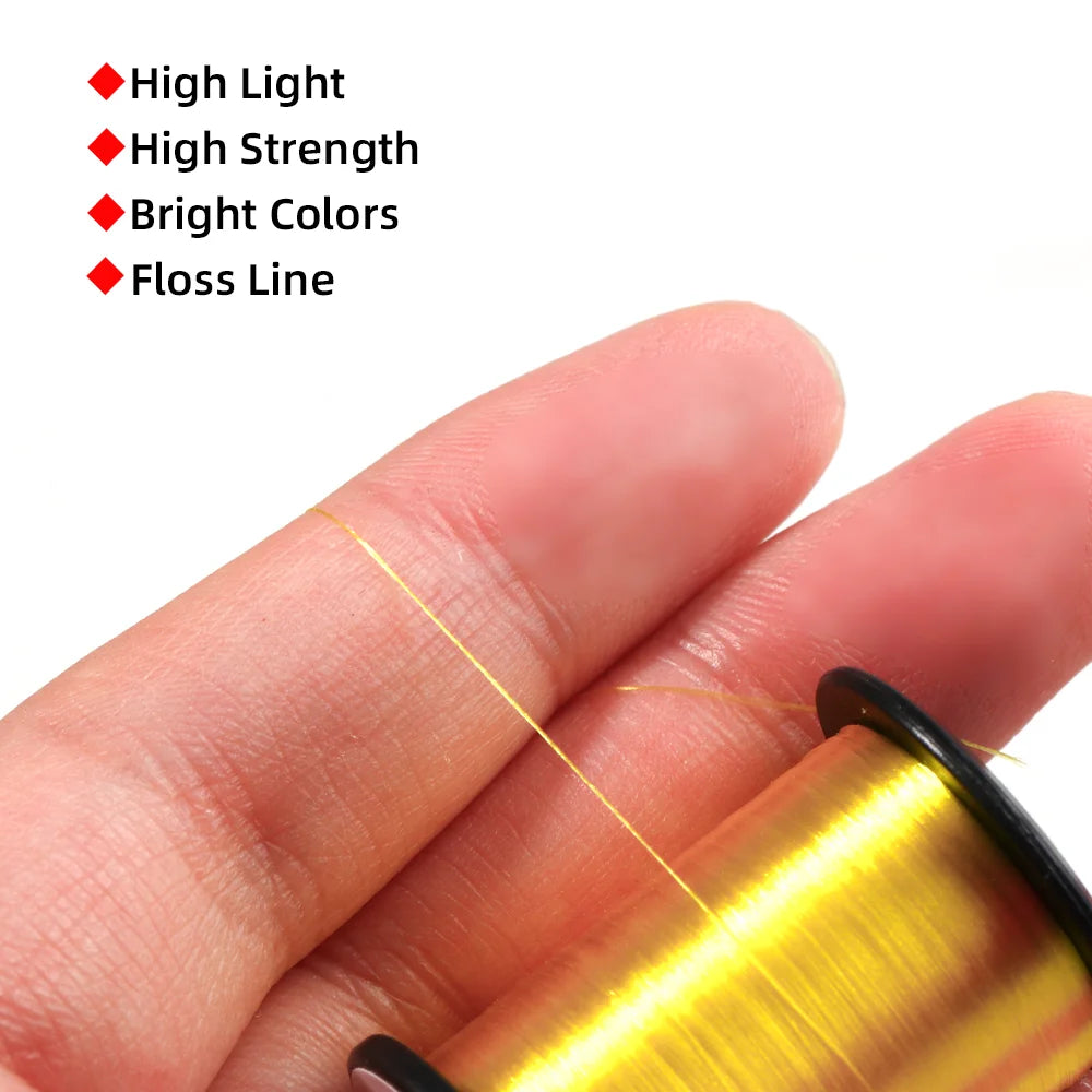 WIFREO 50D Fly Tying Thread 2pcs – Nylon Floss for Midge, Nymph & Trout Fly Lures