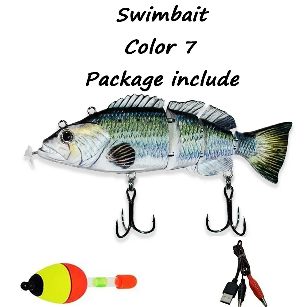 Robotic USB Rechargeable Auto Swimming Bait - Multi Jointed Wobbler