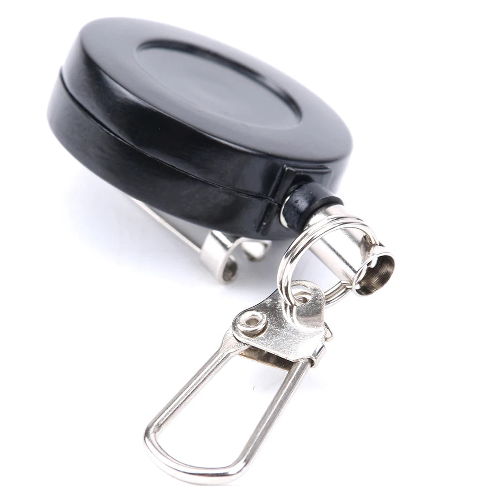 MAXIMUMCATCH Fly Fishing Zinger Retractor Badge Holder with Steel Cord and Magnetic Plate