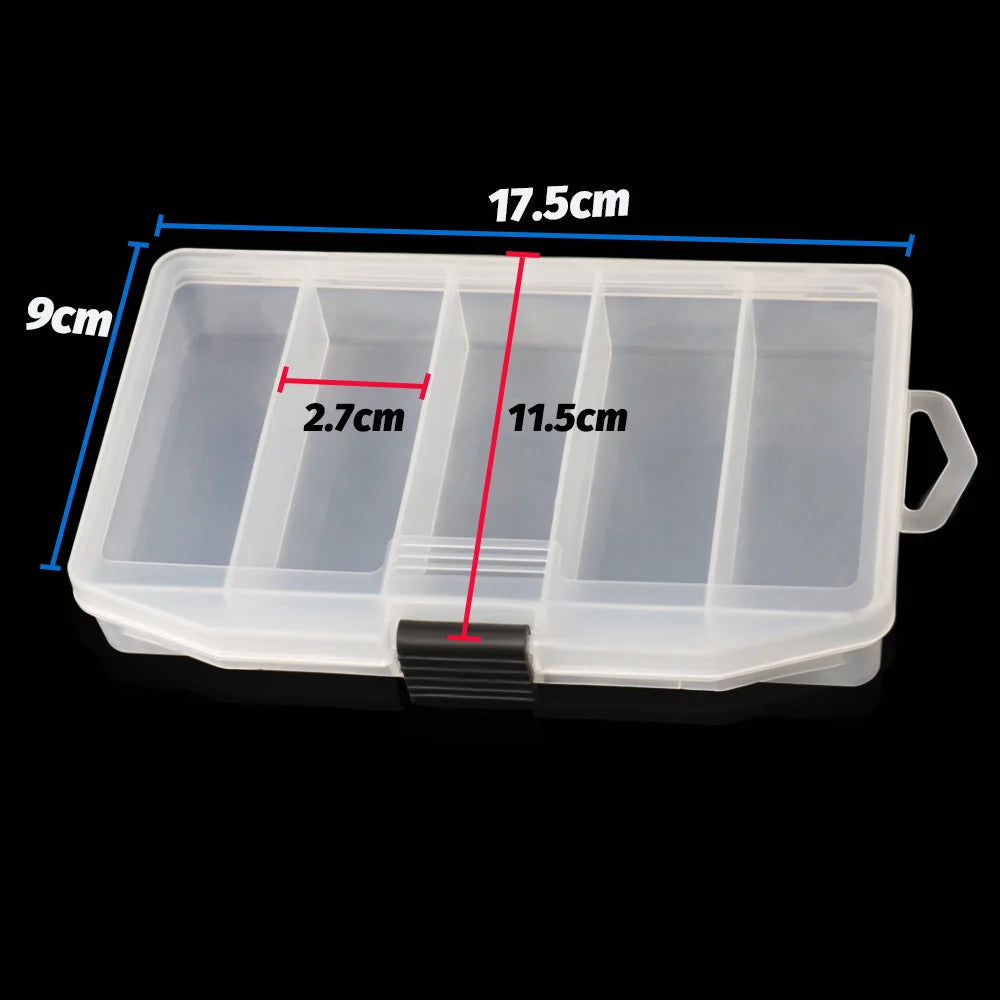 5-Compartment Fishing Tackle Box for Hooks, Bait & Small Gear