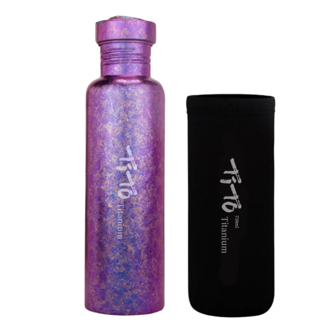 TITO TITANIUM Pure Titanium Sports Water Bottle – Plastic-Free Leak-Proof Gym & Outdoor Flask