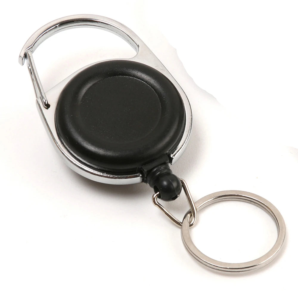 MAXIMUMCATCH Fly Fishing Zinger Retractor Badge Holder with Steel Cord and Magnetic Plate