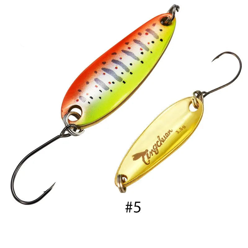 Metal Spoon Fishing Lure 2–4.5g with Mustad Hook