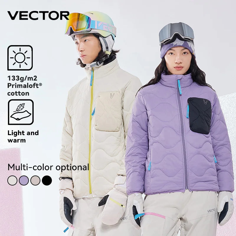 VECTOR Blaze P Women's Puffer Jacket – Insulated Ski Mid Layer for Warmth and Moisture Control
