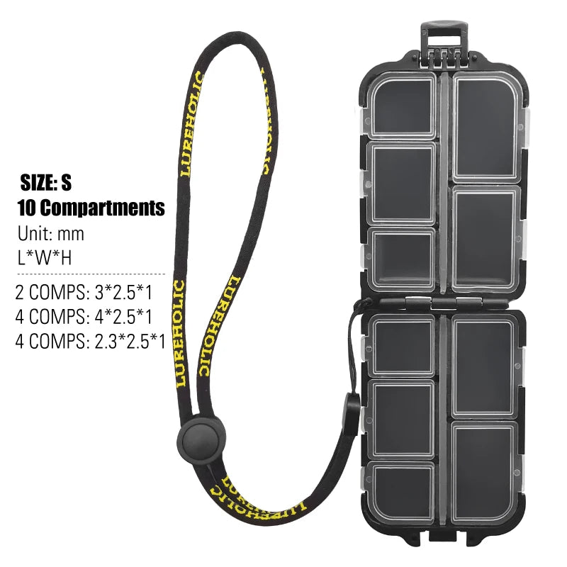 LUREHOLIC Lure Accessory Box for Snaps, Swivels, Hooks, Weights, and Small Baits Storage
