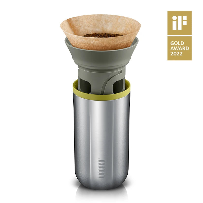 Cuppamoka – Portable Pour-Over Coffee Maker with Stainless Steel Mug & Filters