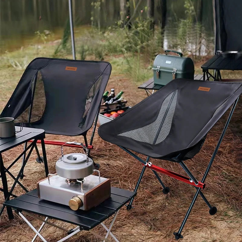 PACOONE Travel Ultralight Folding Chair Detachable Portable Moon Chair – Outdoor Camping &, Fishing