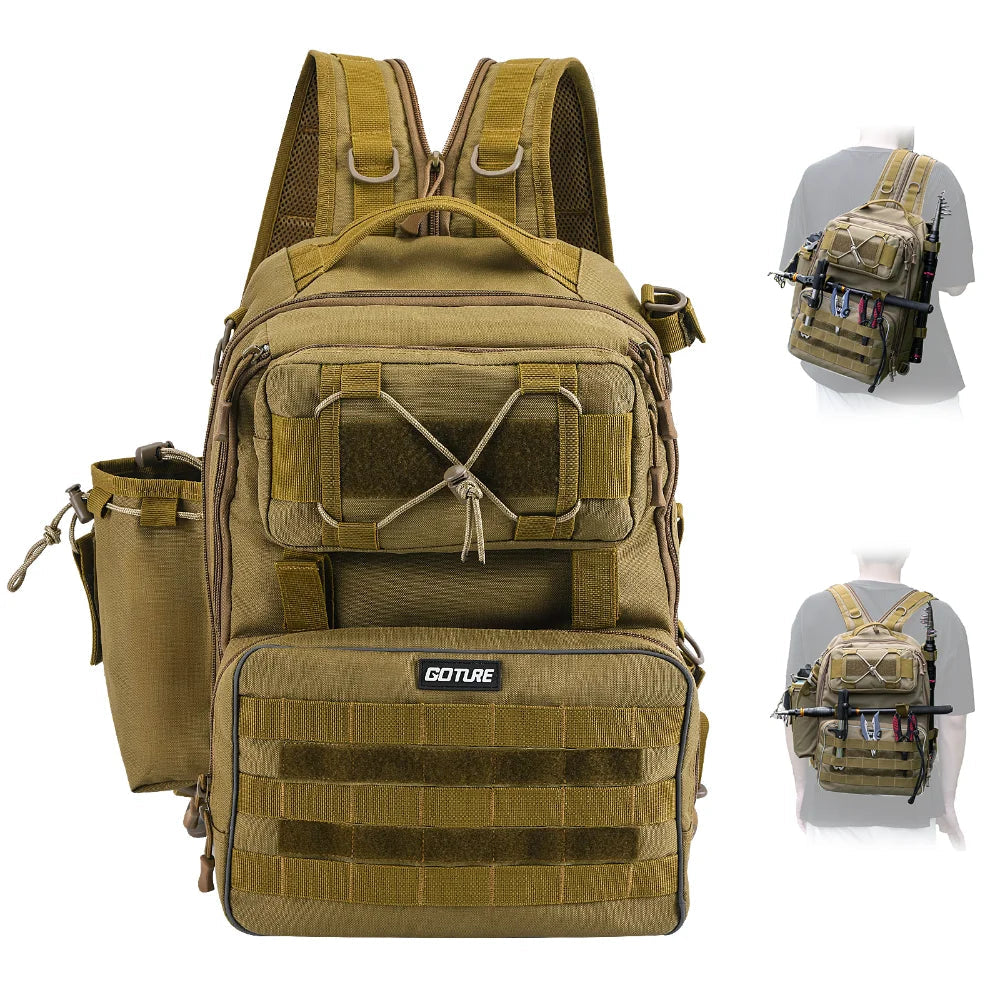 Multifunctional Waterproof Backpack – Large Capacity Tackle Bag For Fishing & Camping