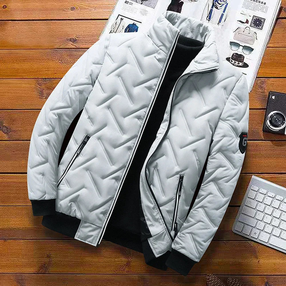 Men’s Bomber Jacket – Thick Slim Fit Casual Winter Coat