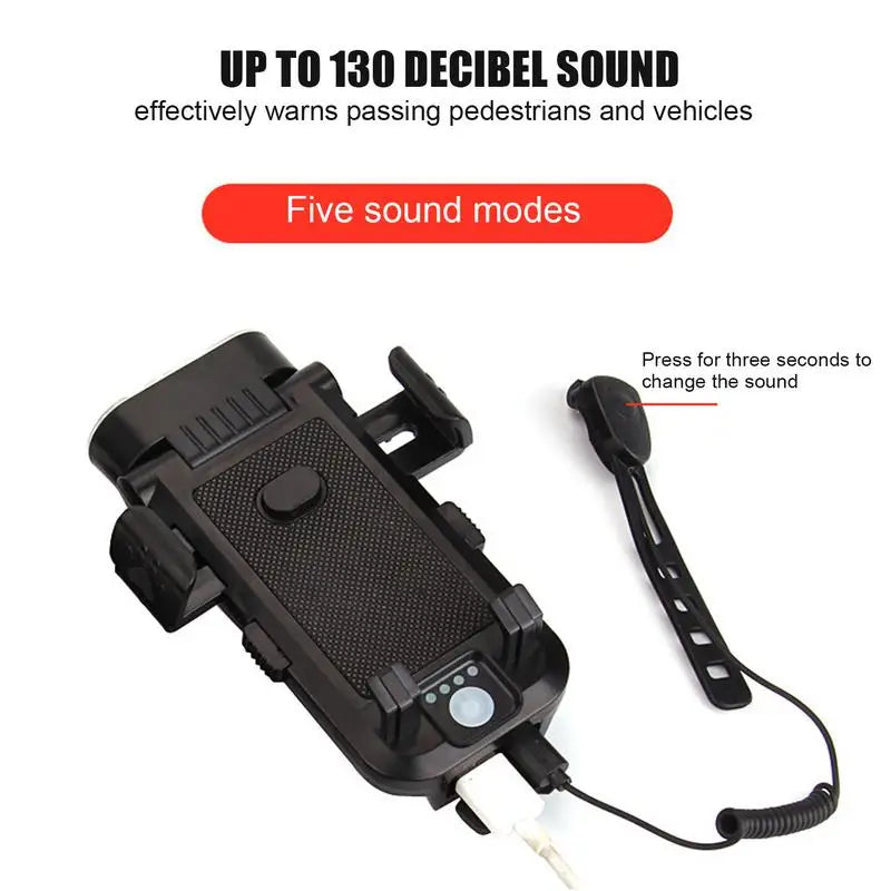 Rechargeable Bike Light – Horn, Mount, Power Bank & 500LM