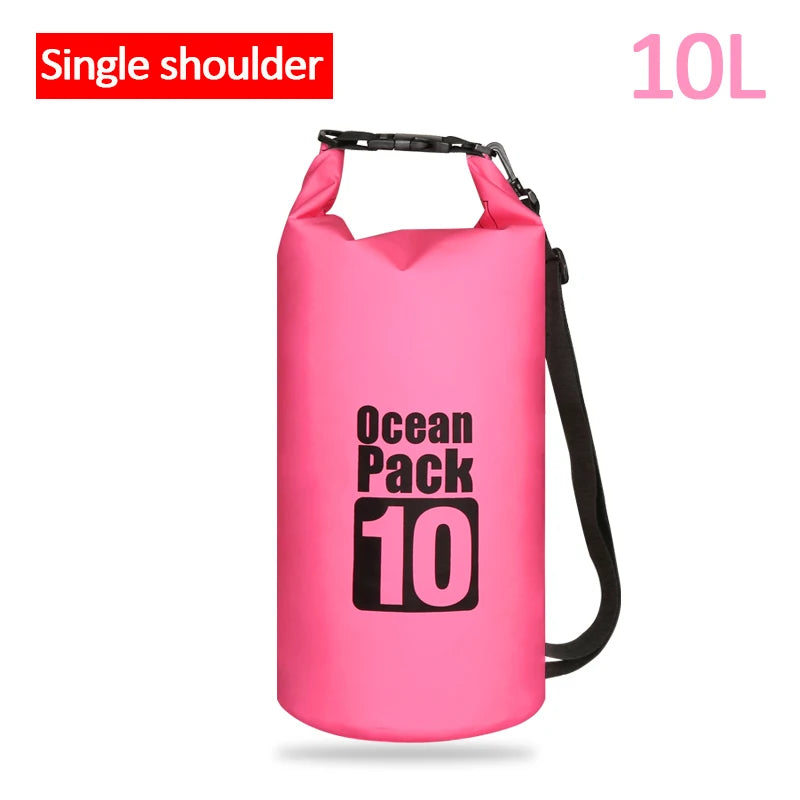 Outdoor PVC Waterproof Dry Bag – 5L, 10L, 20L, 30L Waterproof Backpack for Water Sports
