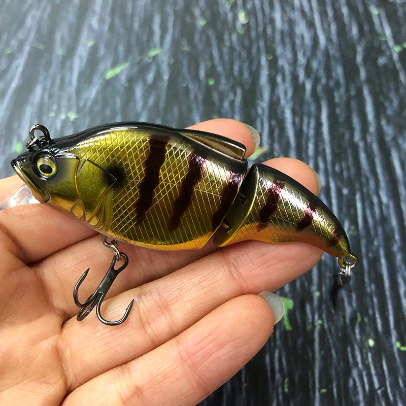 71MM Floating Minnow Rattle Lure – 2-Segment Swimbait for Groper Fishing