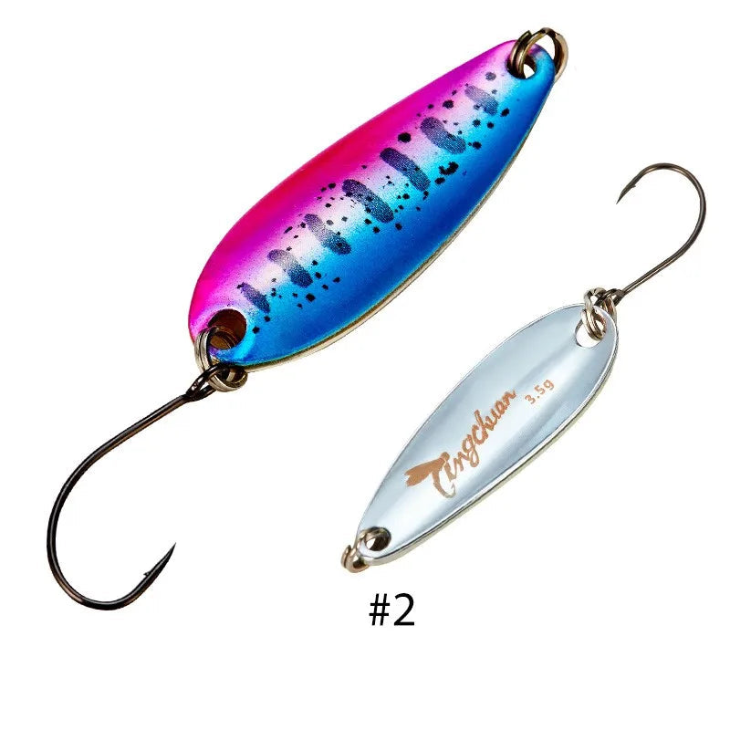 Metal Spoon Fishing Lure 2–4.5g with Mustad Hook
