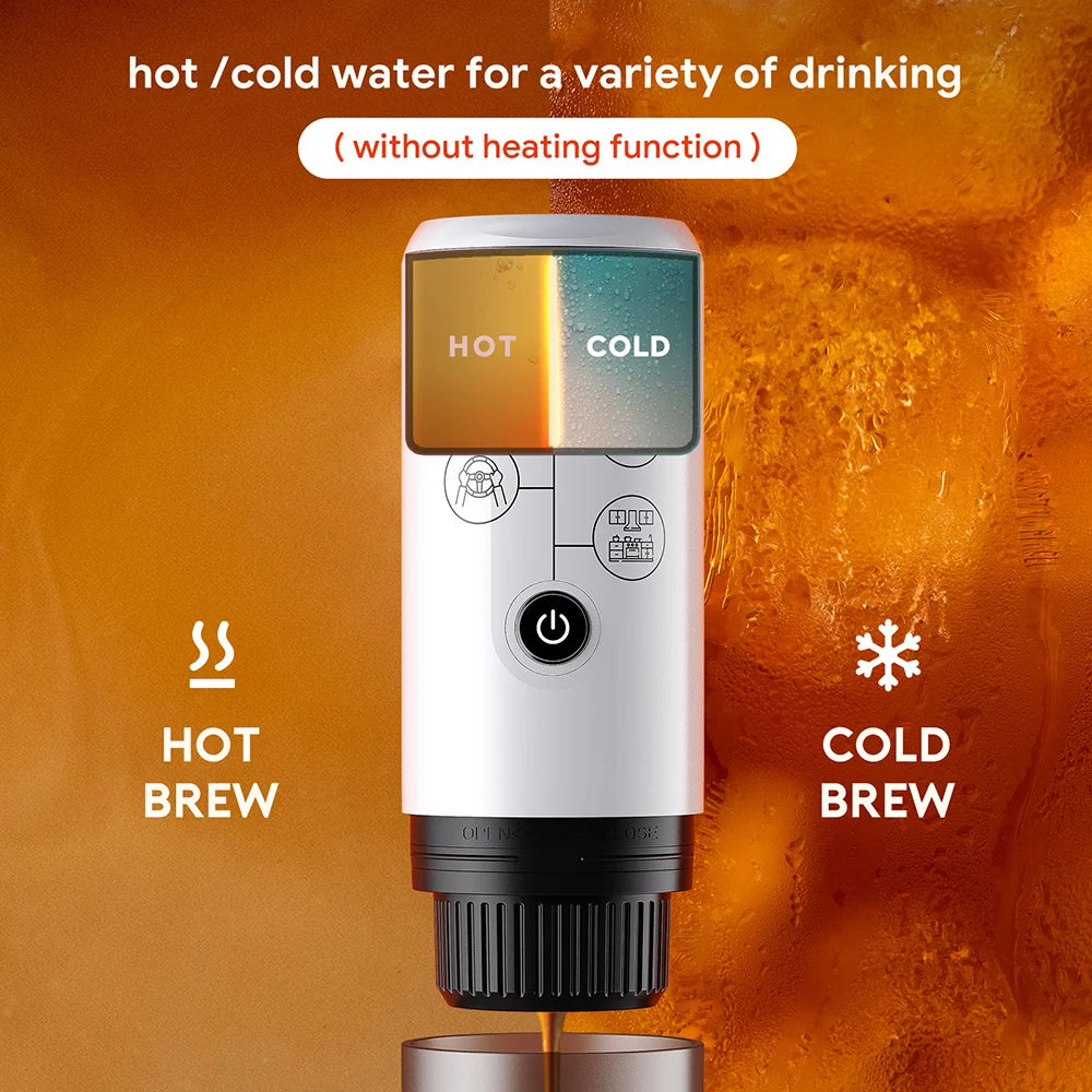 2-in-1 Portable Espresso Coffee Machine – Uses Ground Coffee & Capsules