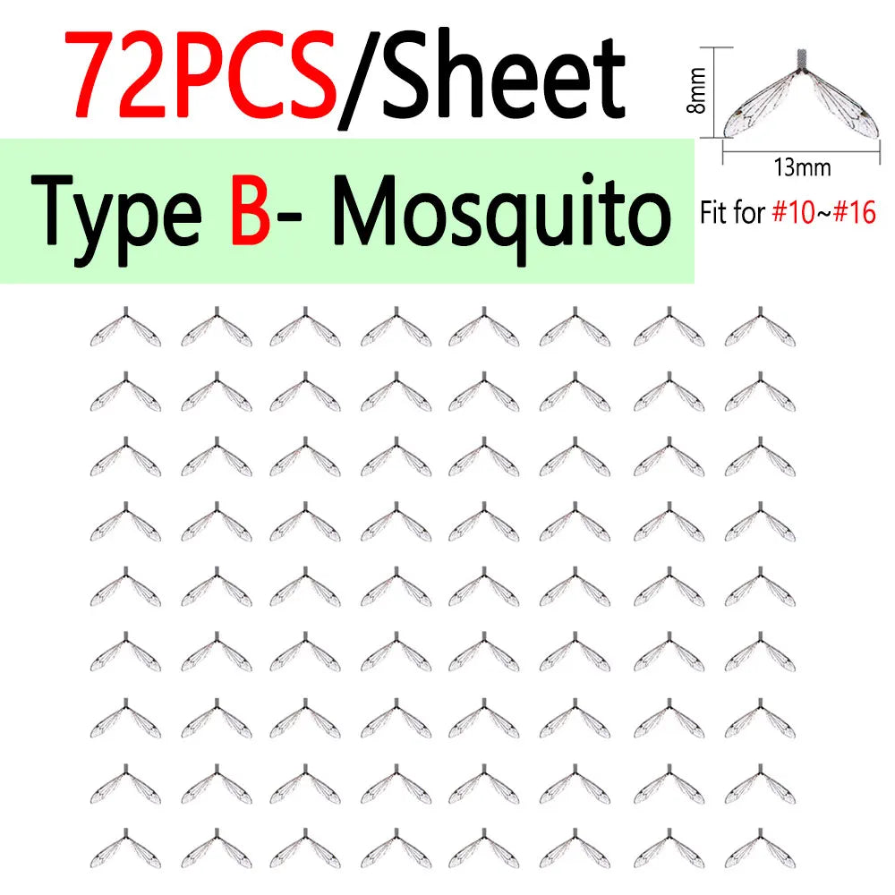 BIMOO Realistic Insect Wings for Fly Tying – Pre-Cut Material for Trout & Nymph Patterns