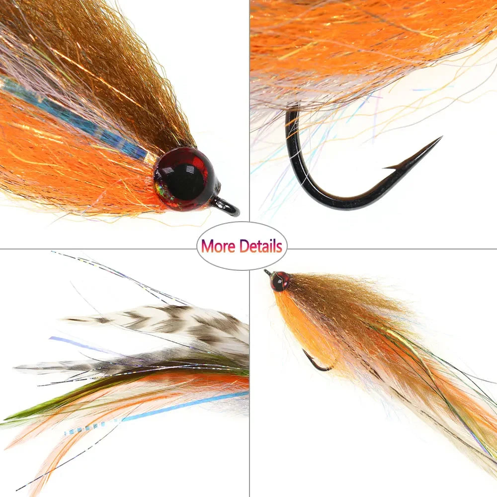 1.8G 15CM Big Streamer Baitfish Fly With 3D Fish Eyes for Trout