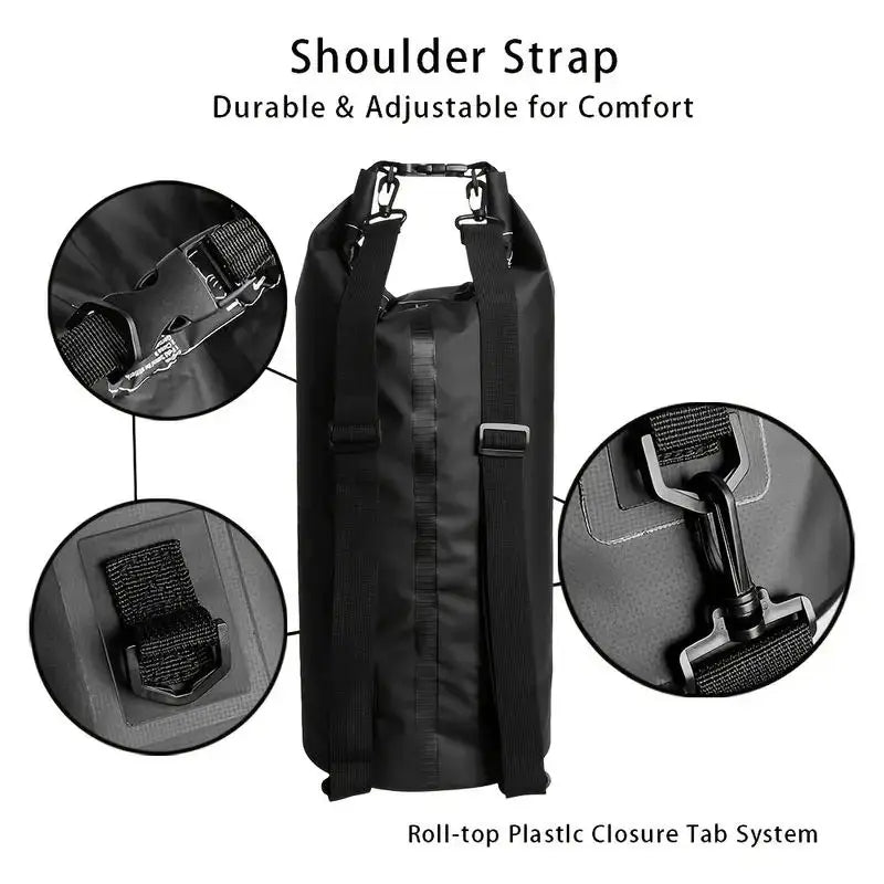 Outdoor PVC Waterproof Dry Bag – 5L, 10L, 20L, 30L Waterproof Backpack for Water Sports