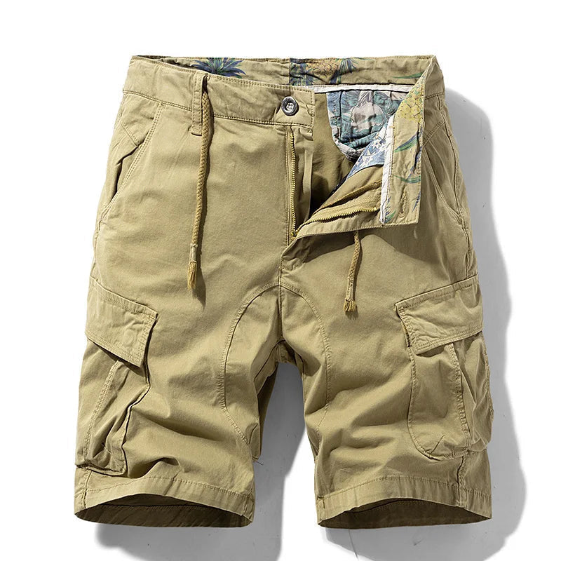 TAUVSEDI Men’s Cotton Cargo Shorts – Breathable Summer Outdoor Casual Trousers