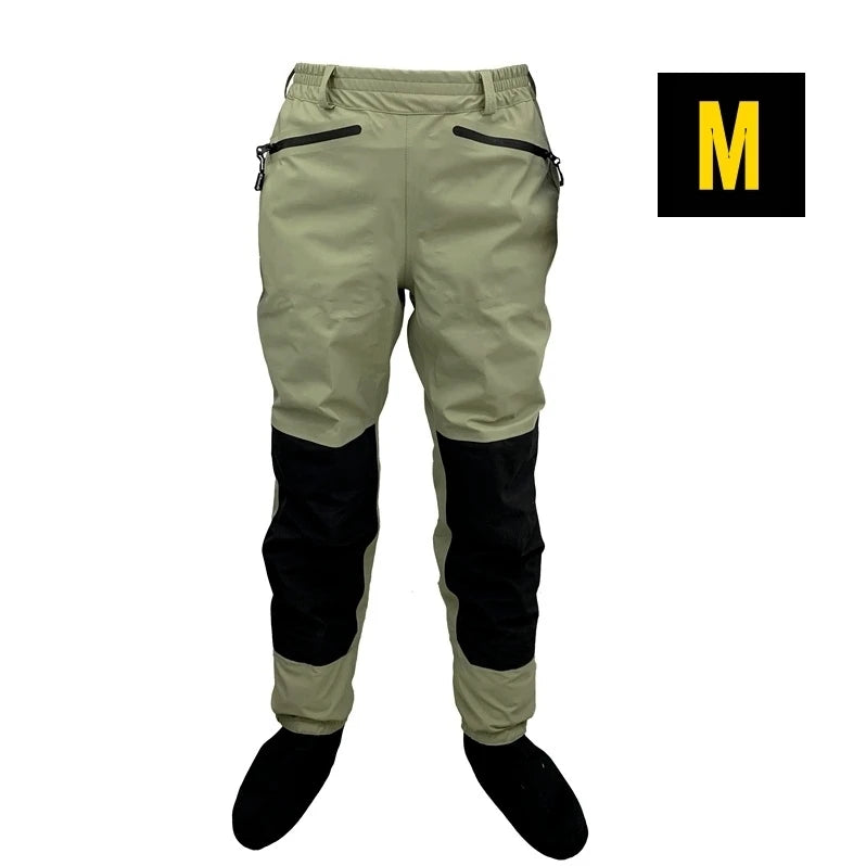 3-Layer Breathable Waterproof Fly Fishing Waist Waders – Durable Stockingfoot Wading Pants