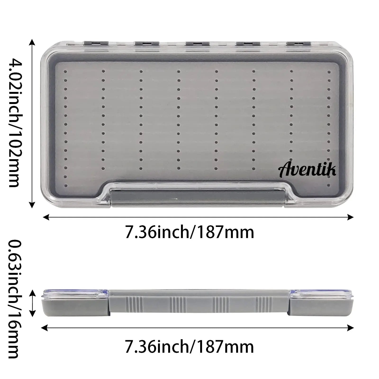 AVENTIK Waterproof Fly Box Foam Tackle Storage – Secure & Lightweight Fishing Accessory