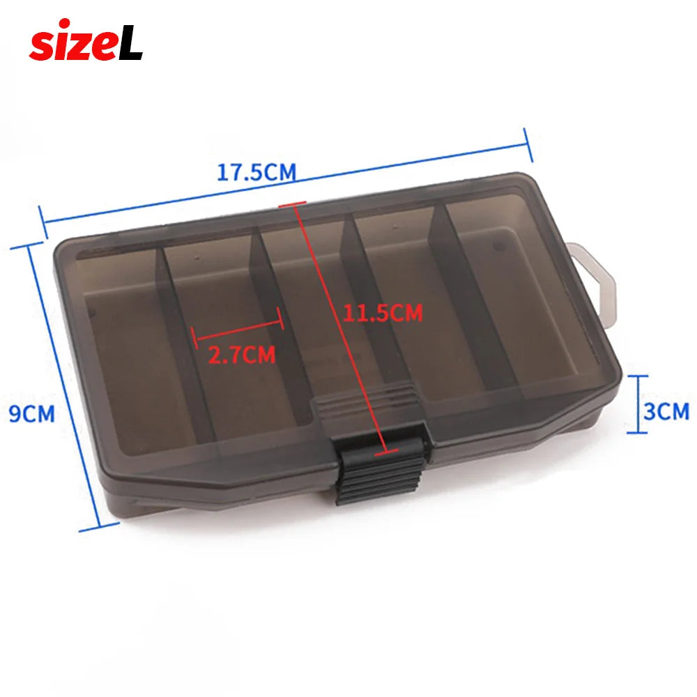 5-Compartment Fishing Tackle Box for Hooks, Bait & Small Gear