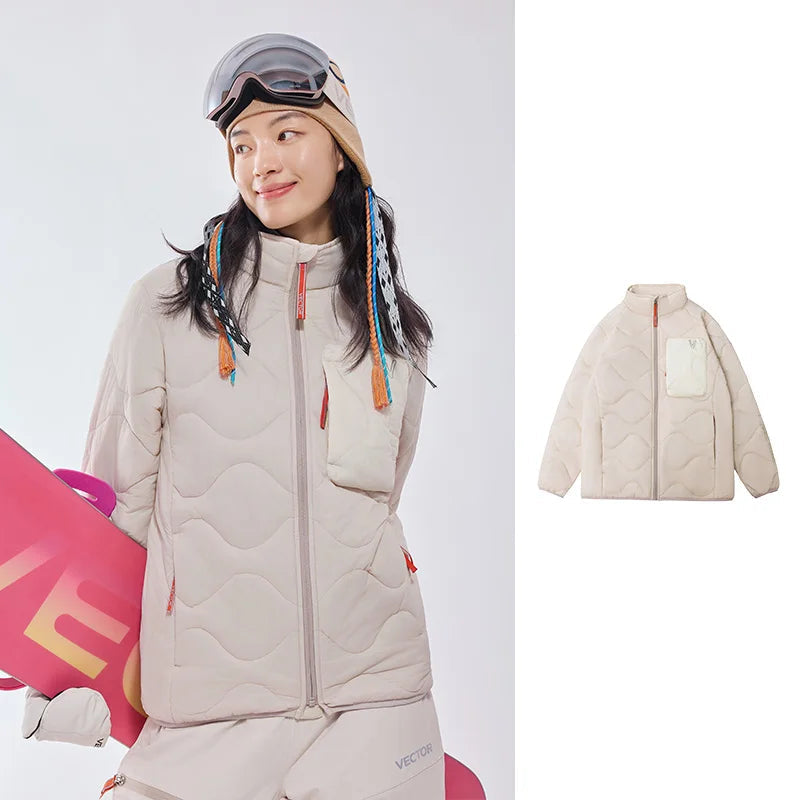 VECTOR Blaze P Women's Puffer Jacket – Insulated Ski Mid Layer for Warmth and Moisture Control