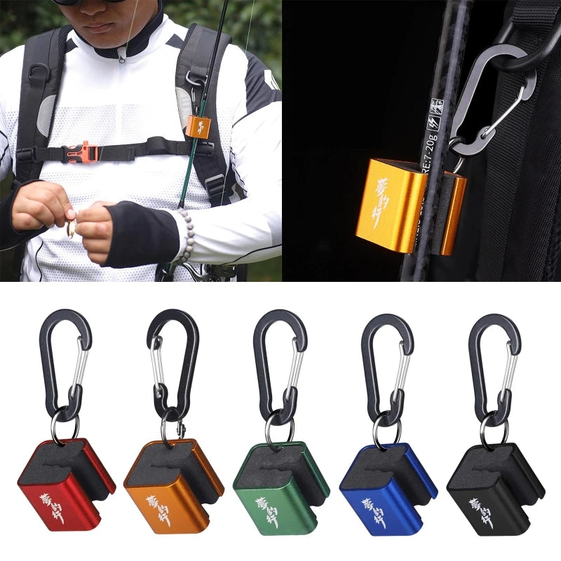 Waist Belt Fishing Rod Holder Clip with EVA Grip Support