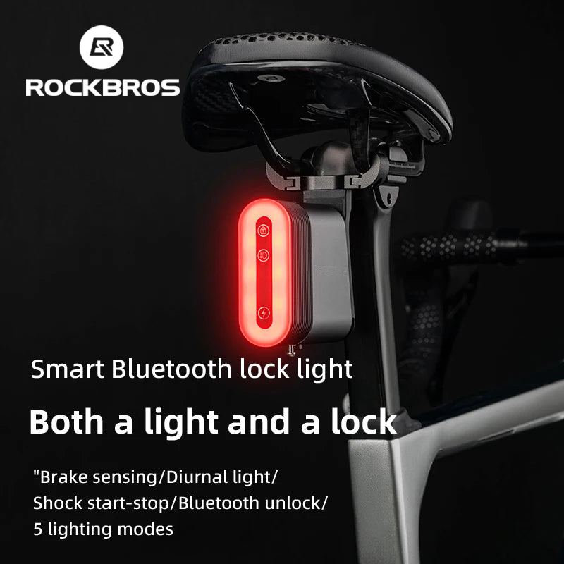 Bluetooth Tail Light with Lock – Waterproof IPX6 Bike Light