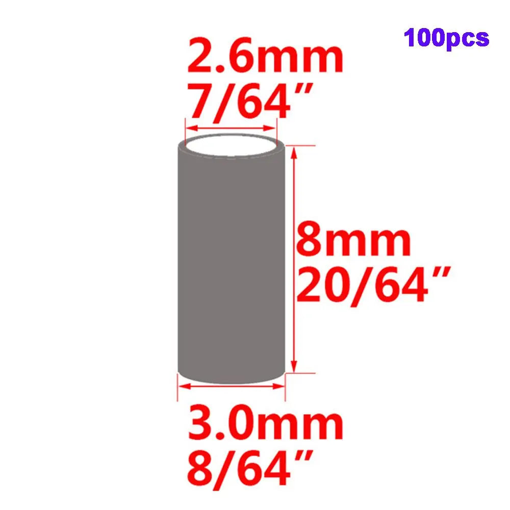 Fishing Line Crimp Sleeves 100PCS Copper Stainless Connector