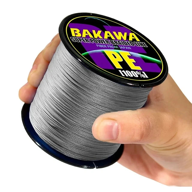 BAKAWA 4 Strands Braided Fishing Line 500M-1000M - Japan Abrasion-Resistant PE, Floating Line