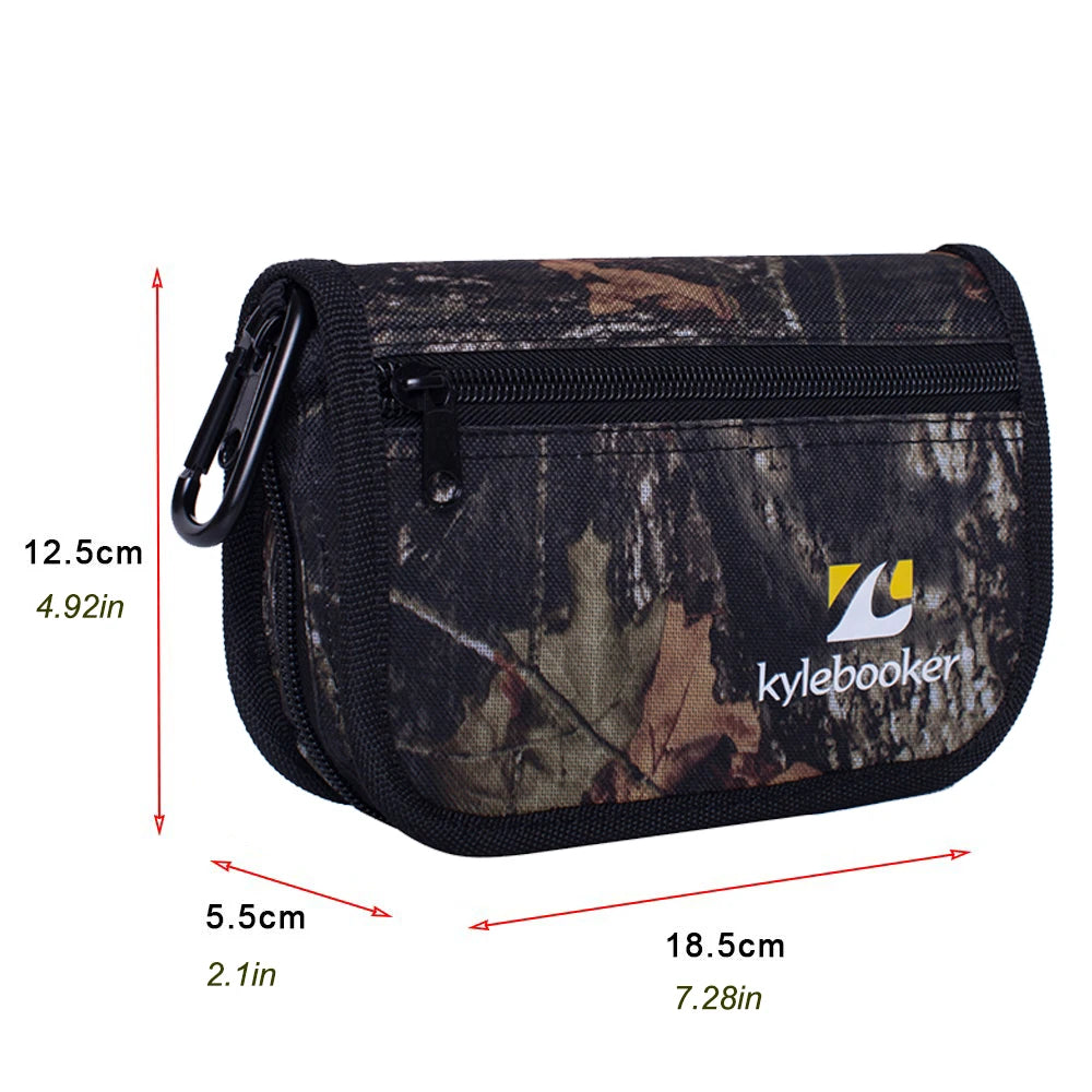 KYLEBOOKER Fishing Lure Storage Bag – Water-Resistant Spinner Bait Wallet Case