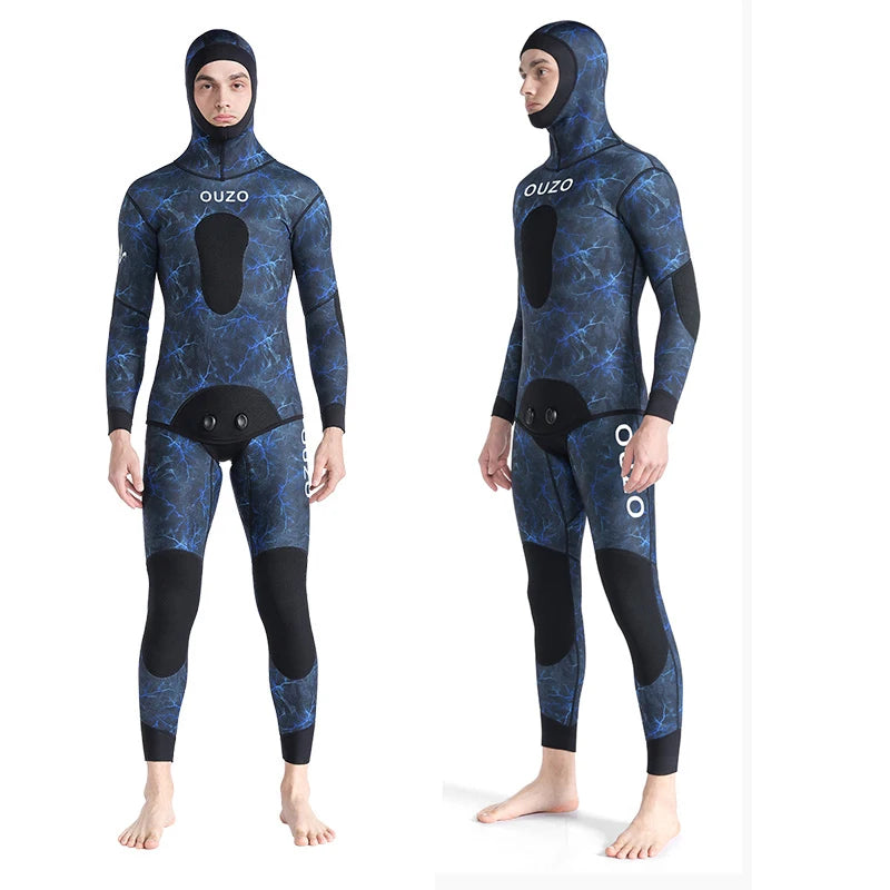 Women's Camo Spearfishing Wetsuit – 1.5mm/3mm Neoprene Two-Piece Diving Suit