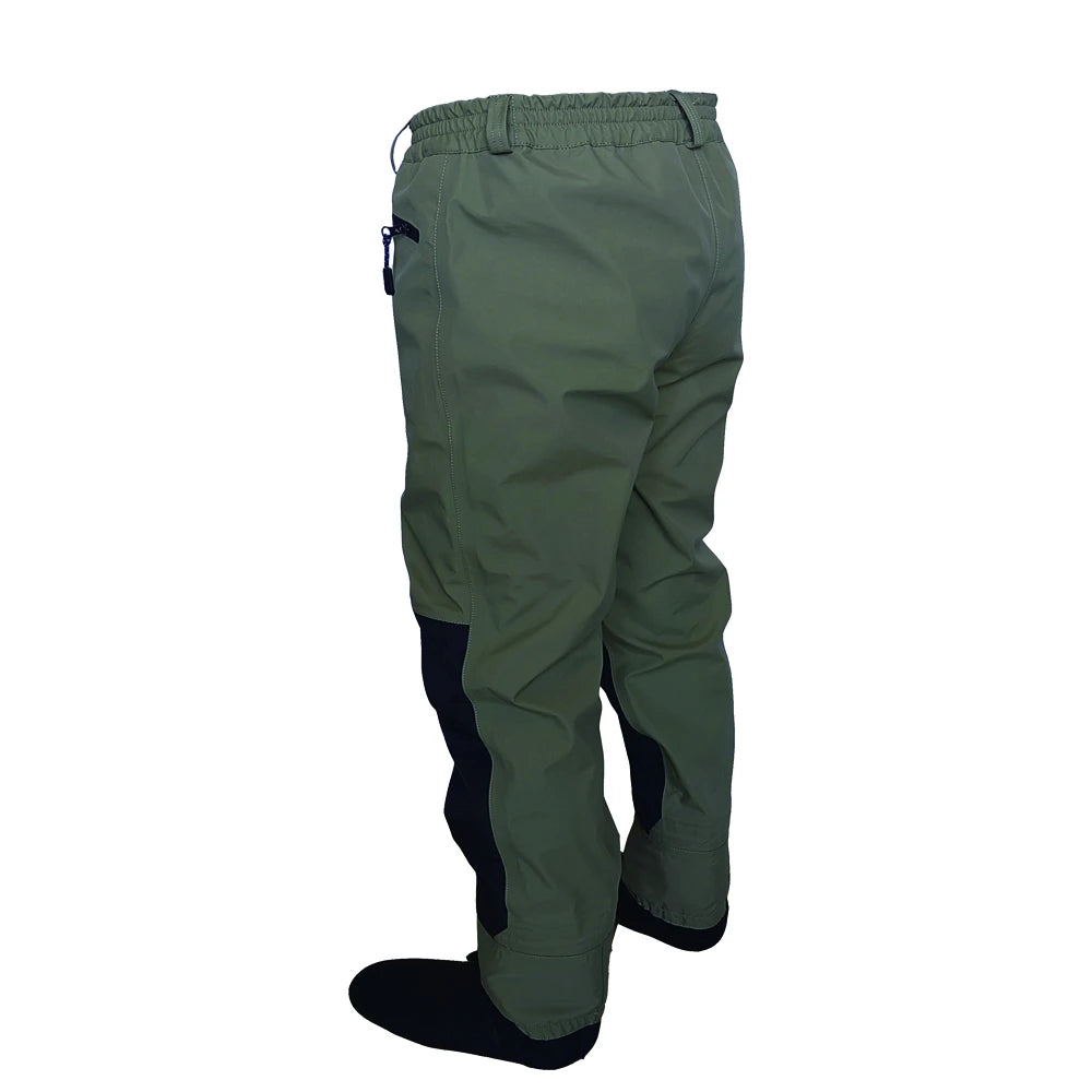 3-Layer Breathable Waterproof Fly Fishing Waist Waders – Durable Stockingfoot Wading Pants