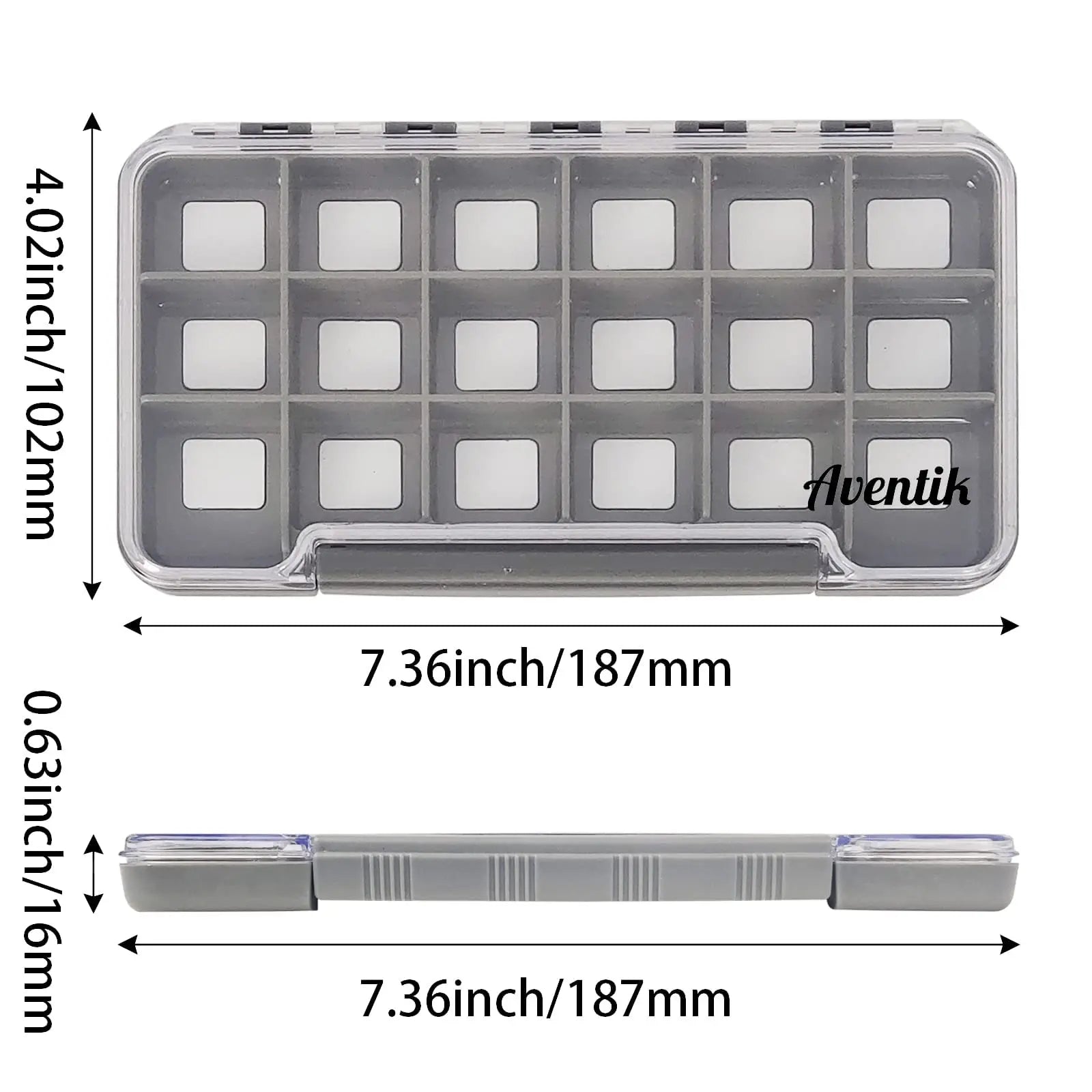 AVENTIK Waterproof Fly Box Foam Tackle Storage – Secure & Lightweight Fishing Accessory