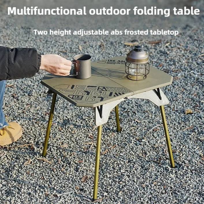 Folding Camping Table – Adjustable Height with Carry Bag